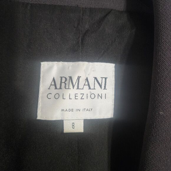 VTG 2005 Armani Wool Jacket Blazer Antinea SRL Sz 8 Fitted Designer Wedding Work - Picture 6 of 8